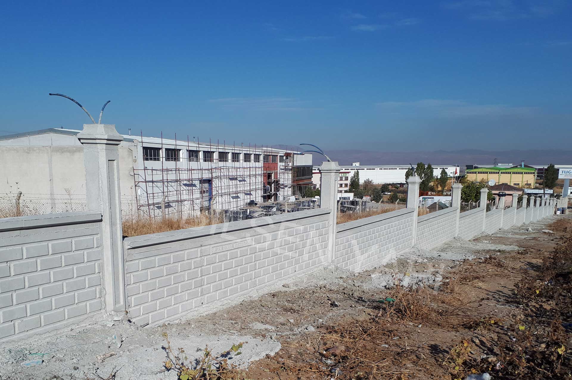 desenli beton bahçe duvarı yapımı